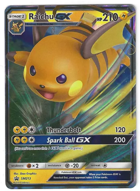 Raichu GX - Promo - SM213 - Pokemon Karte - Englisch