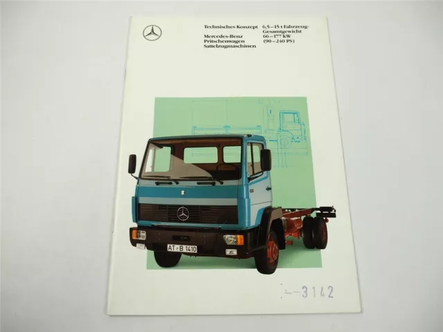 Mercedes Benz truck semi-trailers 6.5t to 15t 90 hp to 240 hp brochure 1991