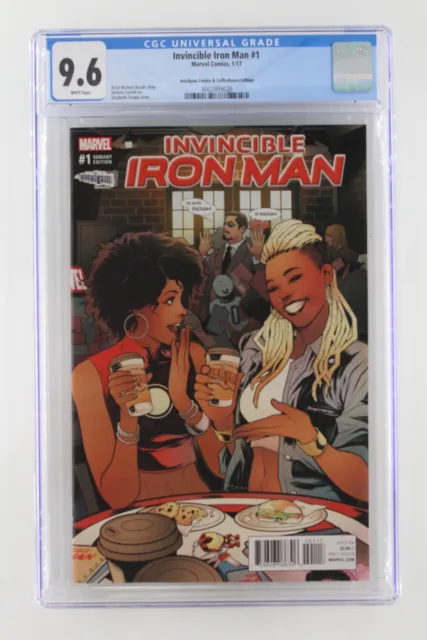 Invincible Iron Man #1 - Marvel 2017 CGC 9.6 - Coffeehouse Variant!