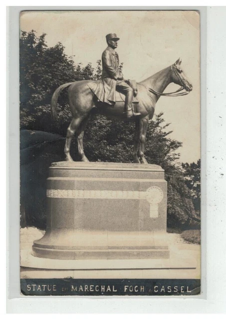 59 Cassel Statue Du Marechal Foch Carte Photo