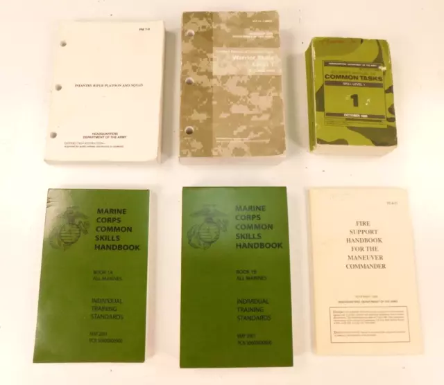1980's-00's US Army Marine DS Military Infantry Soldier Handbooks Field Manuals