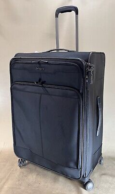 Samsonite Silhouette 17 Large Check-In Expandable Softside Spinner Suitcase Blk