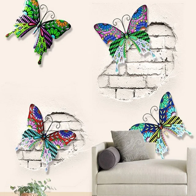 Décoration Métal Papillon Domestique Bricolage Suspendu (E) Ornements Réaliste