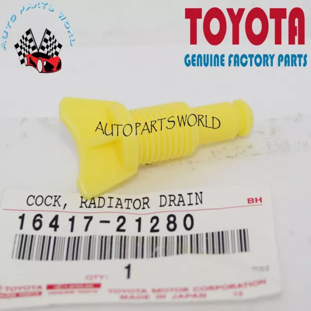 Genuine Toyota 4Runner Camry Lexus Scion Radiator Drain Cock Plug 16417-21280