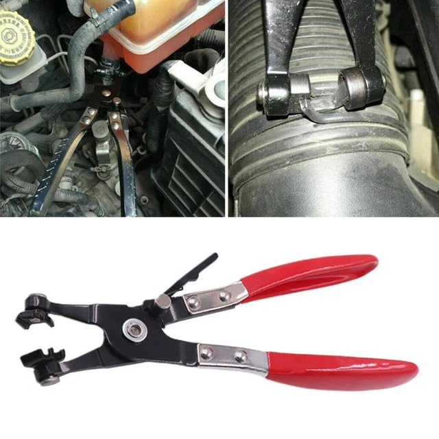 Sukudon Pince de serrage robuste pour tuyau d'arrosage - Outil de retrait et d'installation - Outil de réparation automatique pour tuyau d'eau de voiture - Colliers de serrage pivotants à bande plate