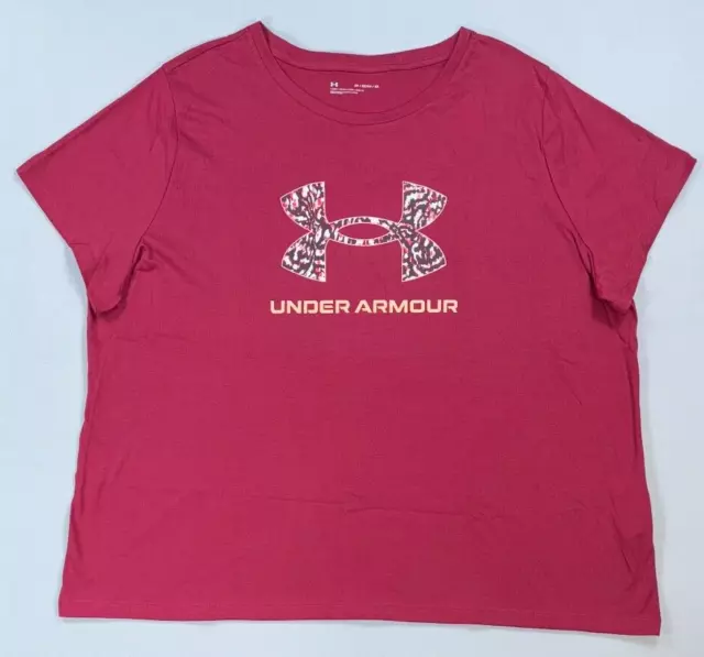 Women's Under Armour 3X Plus Size Short Sleeve Sportstyle Cotton Shirt