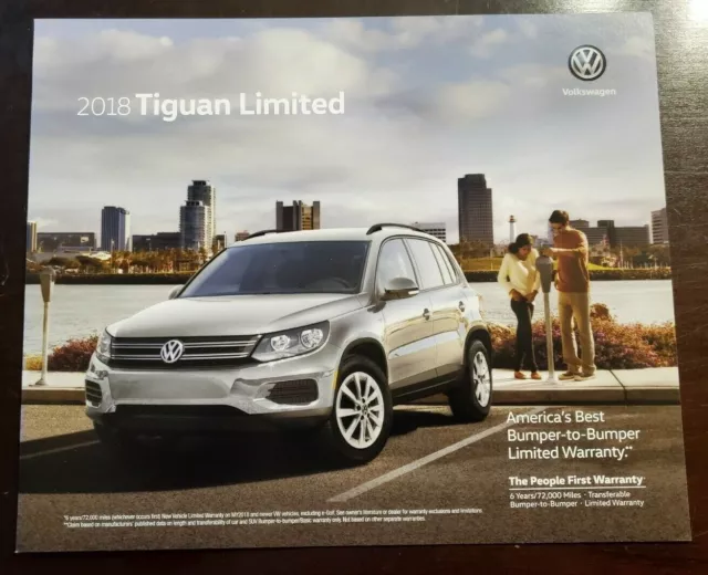 2018 VW Volkswagen Tiguan Limited Edition Original Sales Brochure Folder