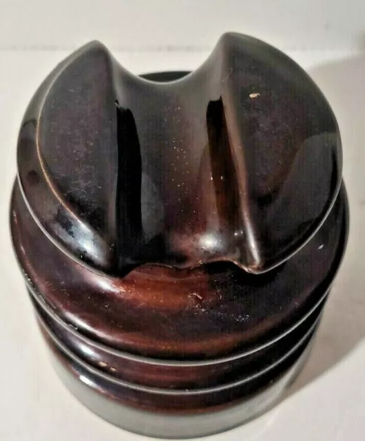 Vintage Locke Hi Top Brown Porcelain Ceramic Insulator 2