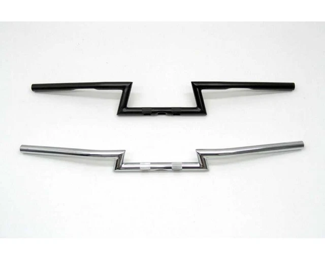 Guidon moto chopper Fehling ZBar 850mm, 1 1/4 pouce 25,4mm 5 trous chrome