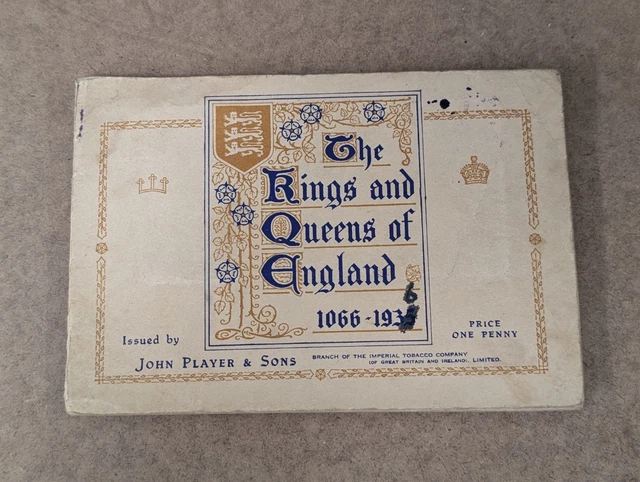 john player cigarette cards kings and queens of england JOHN PLAYER CIGARETTE cards full set Kings and Queens of England 1066 -  1935 £14.00