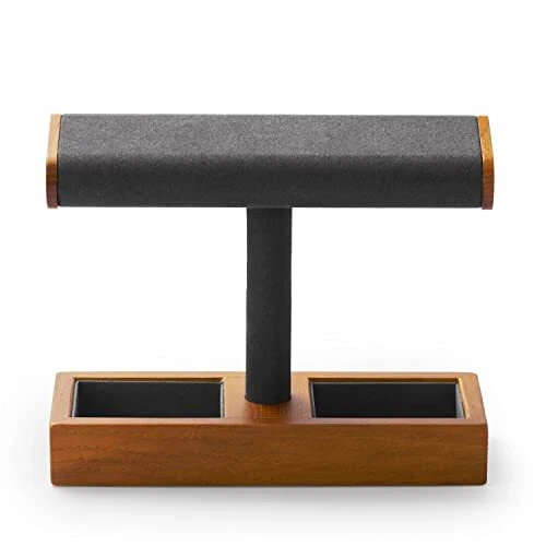 Solid Wood Watch Display Stand T-bar Watch Stand for Men and Women Jewelry