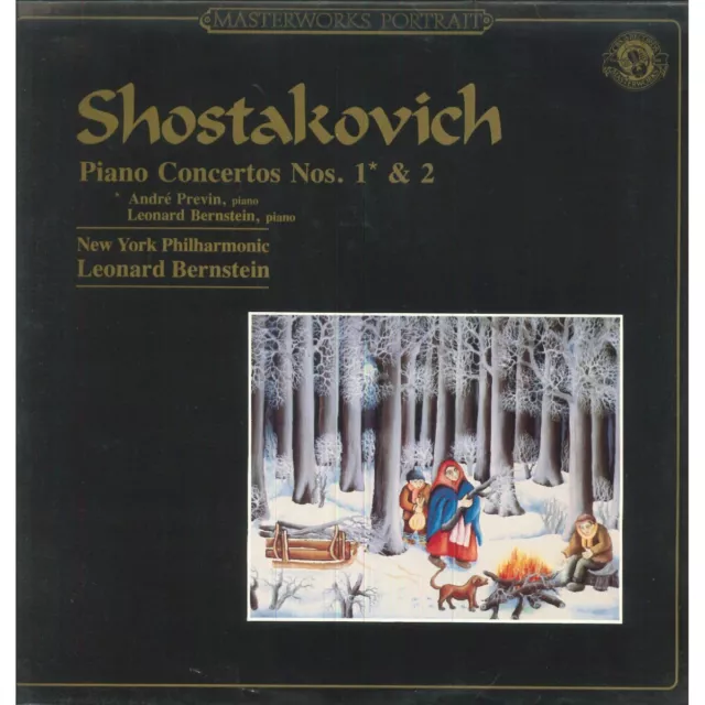 Shostakovich, Previn, Bernstein LP Vinyl Piano Concertos Nos. 1, 2 / CBS60504 N