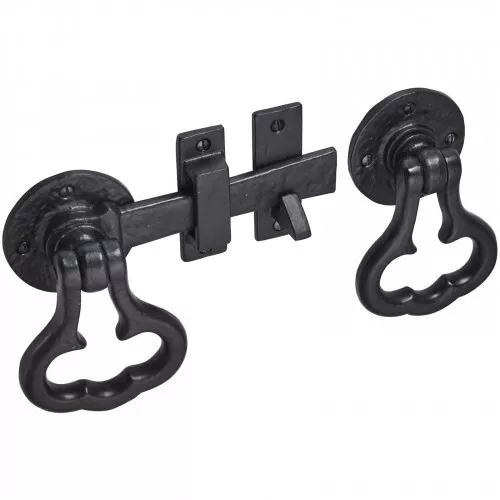 Ring Gate Latch Black Antique 152mm Old Hill Ironworks Garden Cottage + Fixings