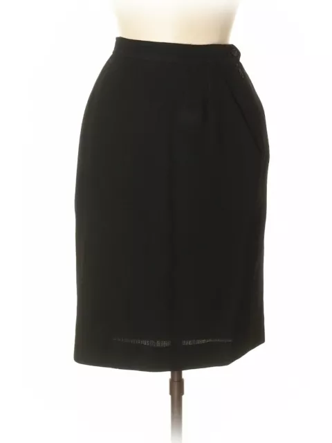 Yves Saint Laurent "Rive Gauche" Vintage Black Pencil Skirt, Size 8 (US) 40 (EU)