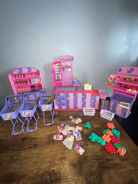 Barbie Vintage - Supermarché "SO MUCH TO DO" Mattel 1995 - Accessoires Quasi Complets - BE