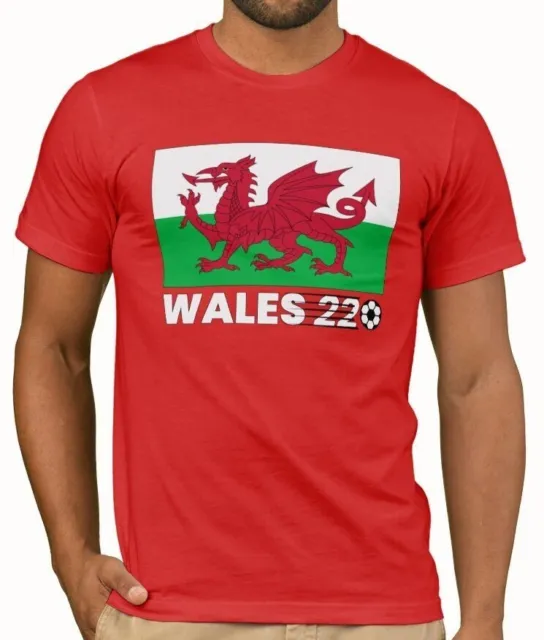 T-shirt WALES Flag Top | Rosso Bianco Giallo Verde Bandiera Kit T-shirt Cymru gallese