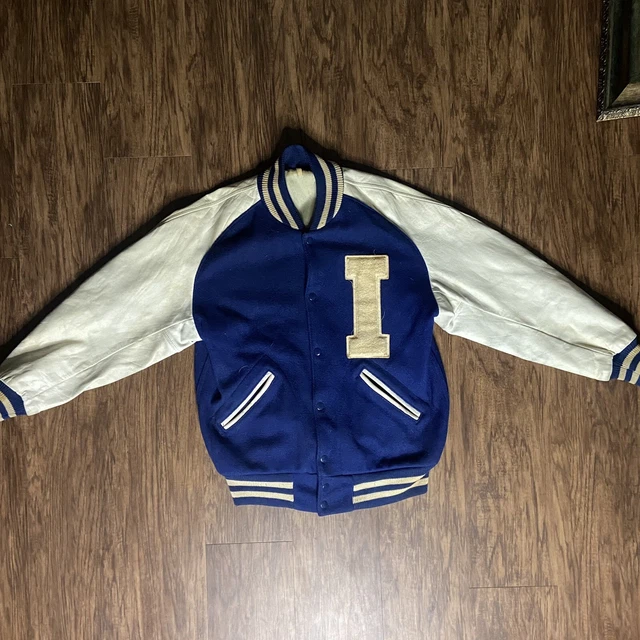 1950s/1940s Lasley Knitting Co. Navy Wool Varsity Vtg 30s 40s