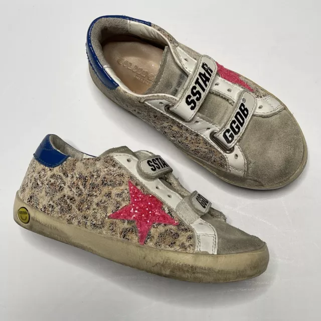 Golden Goose GGDB Old School Leopard Sneaker Toddler Girls Size 29 - US 12