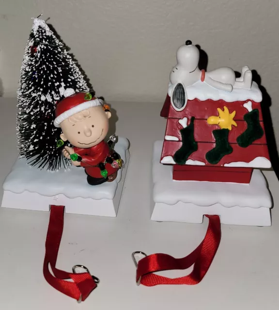 HALLMARK PEANUTS CHRISTMAS Set Of Charlie Brown And Snoopy Stocking