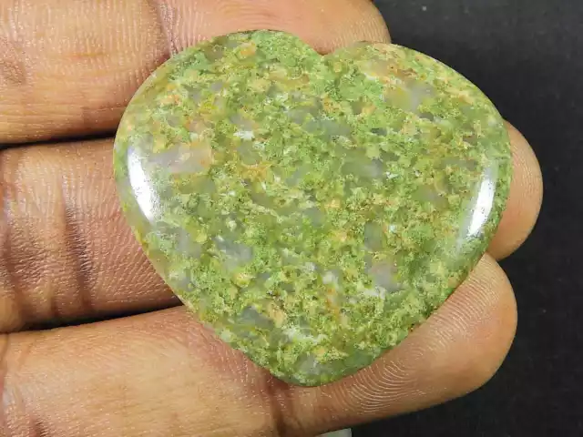 76Cts. AAA naturel Unakite coeur guérison cristal pierre précieuse en vrac...