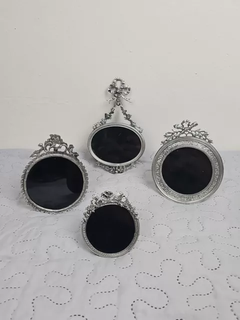 Elias Fine Pewter Picture Frame Lot Of 4 Beautiful Vintage Frames
