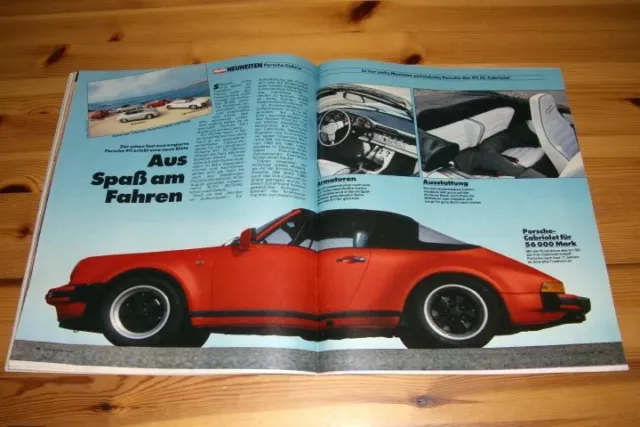 Autozeitung 12087) Traumwagen! Porsche 911 Carrera Cabrio mit 204PS in einer er