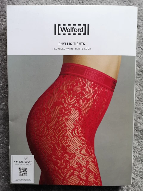 COLLANT WOLFORD PEACOCK LACE coloris Black. Taille S. Lace