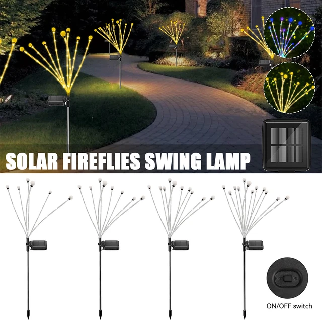LED Solarleuchte Glühwürmchen Lampe Gartenbeleuchtung Außen Solarlampe Deko