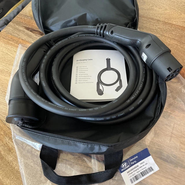 Cavo di ricarica trifase originale Hyundai 5m 32a tipo 2 veicolo elettrico e-connect