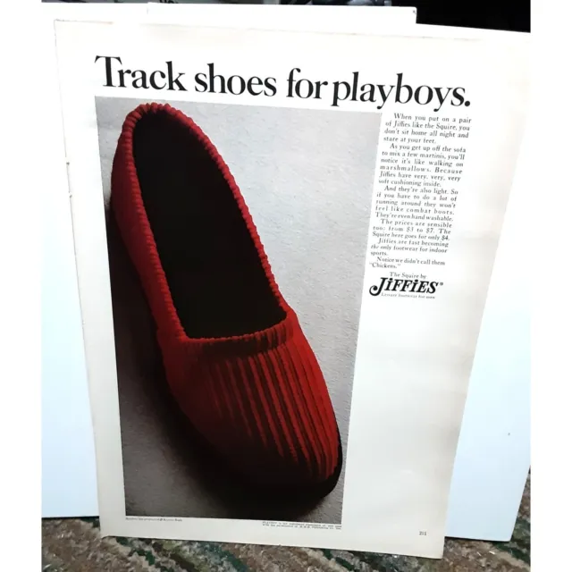 Vintage 1967 Jiffies Leisure Shoes Ad Original epherma