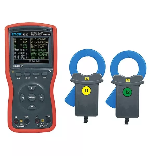 ETCR4020 Large Caliber Double Clamp Digital Phase Voltmeter ✦KD
