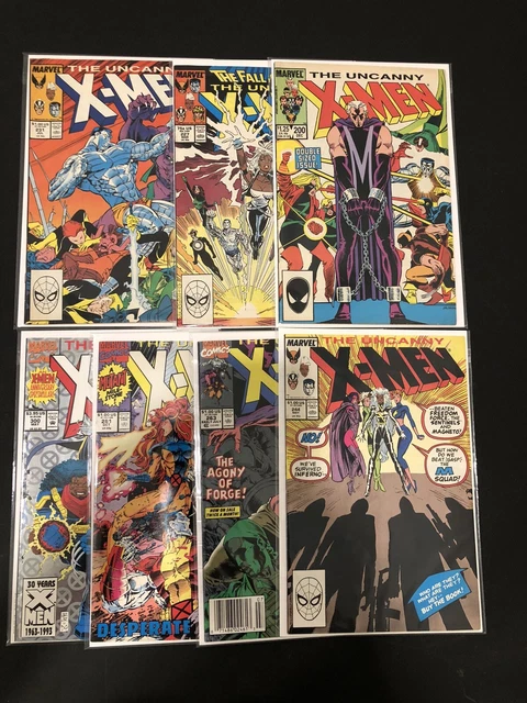 Uncanny X-Men #200-300. Lot of 7 Copper Age. F-VF! No Reserve! 1st Jubilee!