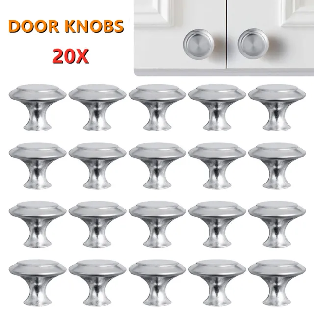 20Pcs Stainless Steel Door Knob Pull Handles for Kitchen Cabinet Cupboard Drawer