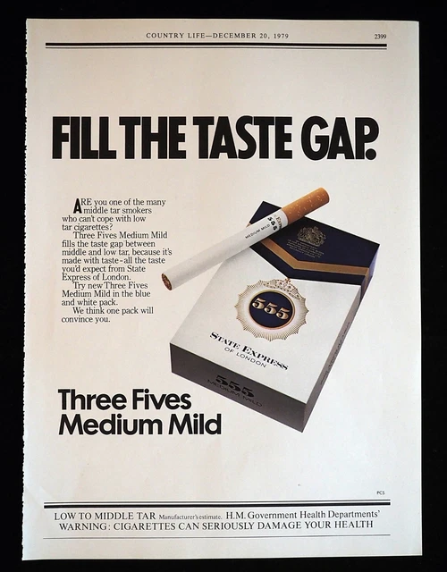 1955 STATE EXPRESS 'Three Threes' Cigarettes Full Page Vintage Magazine Ad  £11.86