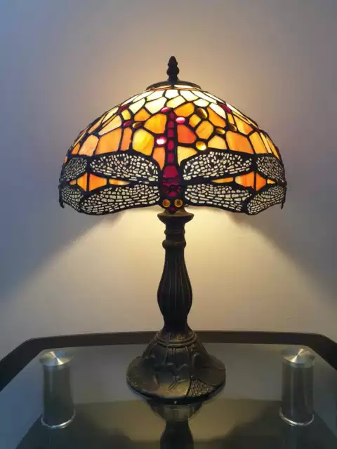 Tiffany Handcrafted Table Lamp Medium Size ( 12 Inch Wide )