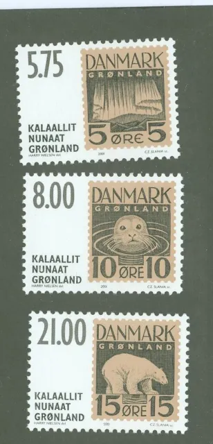 Greenland #Mi371-Mi373 MNH 2001 Unissued Stamps Seal Polar Bear [387-389]