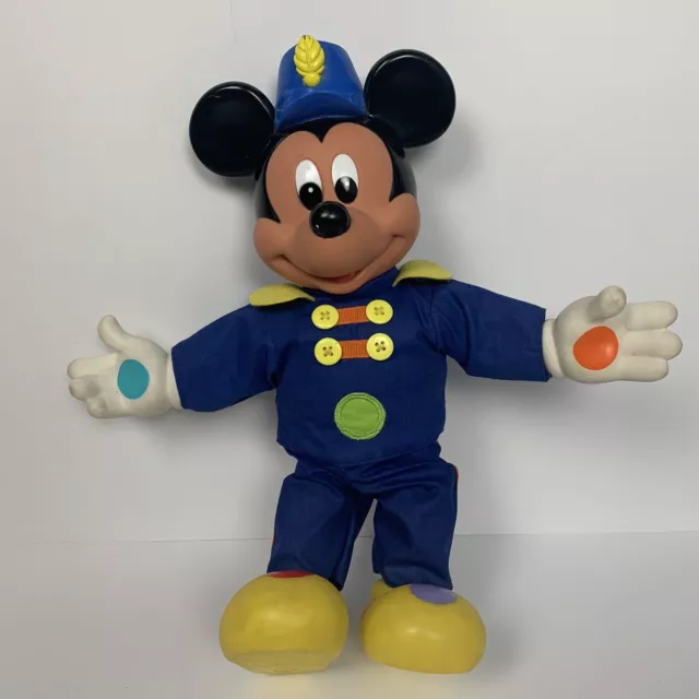 Vintage Walt Disney Musical Mickey Mouse Band Leader Squeeze Doll 1990 MATTEL