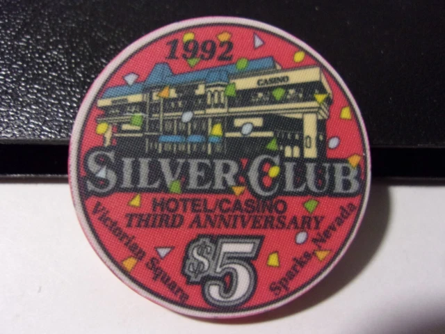 SILVER CLUB HOTEL CASINO $5 hotel casino gaming poker chip - Sparks, NV