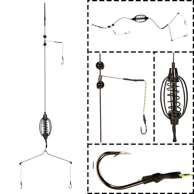 Kit Zite Fishing – 12 Bas De Ligne Carpe Pré-montés, Hameçons #2 à #8, Fil Tressé, Gaine Thermorétractable
