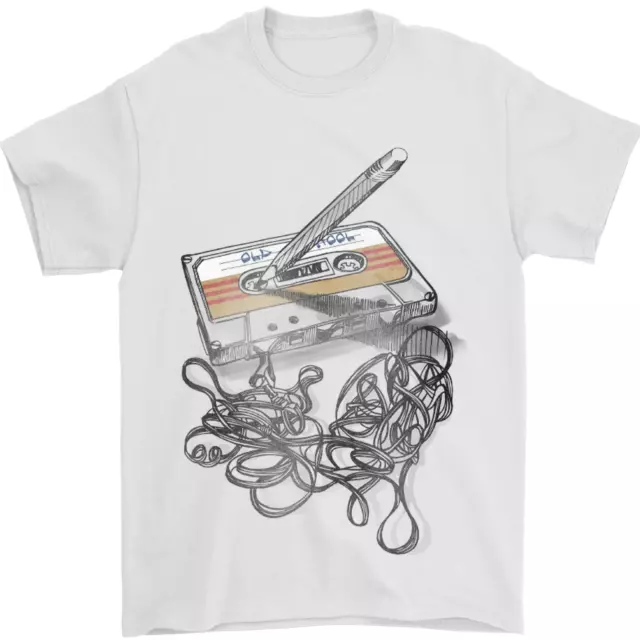 Old School Tape Cassette Music 80s 90s Mens T-Shirt 100% Cotton