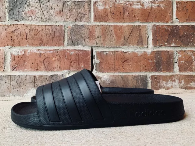 Adidas Adilette Aqua Slides Sandals Men’s Size 8 / Women’s 9 Triple Black New