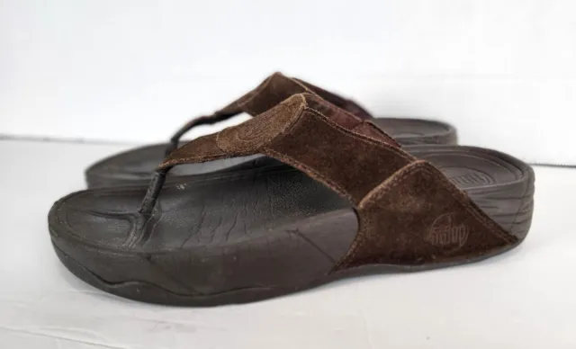 FitFlop Wedge Thong Sandal Flip Flops Oasis Womens 6 Brown