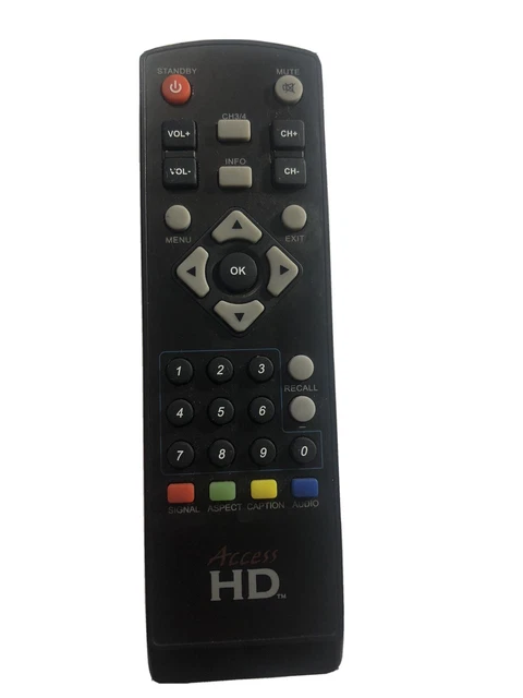 Access HD TV digital converter box replacement Remote Control RC43D black