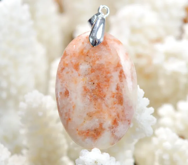 Quartz fraise 57 carats - pendentif cabochon pierre naturelle - Afrique du Sud