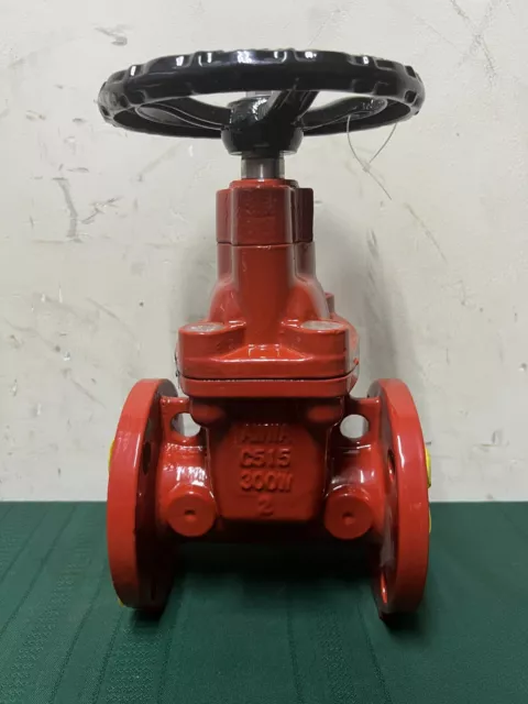 Smith Cooper 2" Fire Main Gate Valve 17115FW NSF 61 ANSI Cast Iron Turn Wheel