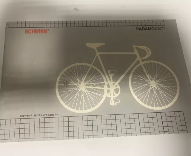 Schwinn Paramount 1982 Owners Manual