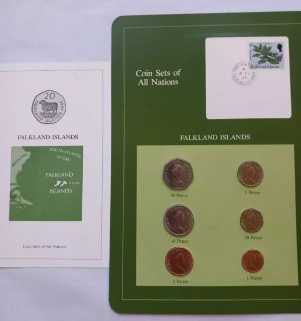 Coin Sets of All Nations - Falkland Islands Uncirculated Coin Set Coa Inc