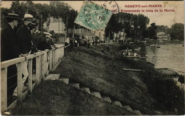 CPA NOGENT-sur-MARNE Promenade along the Marne (65664)