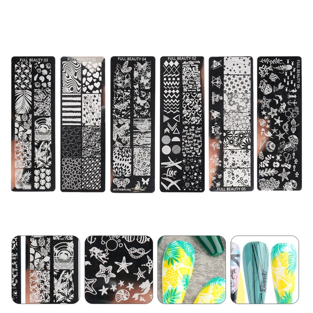 Nail Kits Nail Decal Stencils Nail Transfer Printing Plate Steel Plate