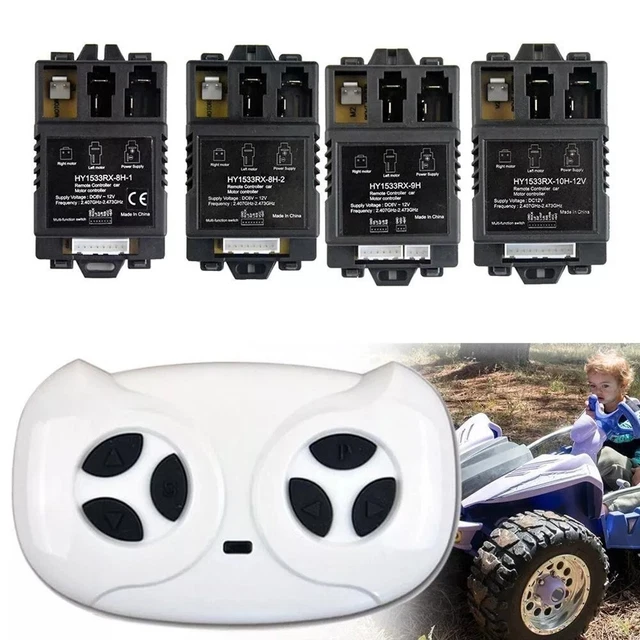 Récepteur JR1738RX 12V Pour Voiture Électrique Enfant – 2 Télécommandes 4G, Démarrage Lent, Compatible Avec La Plupart Des Modèles
